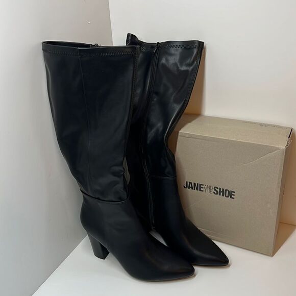 Jane and the Shoe Mabel Block Heel Tall Dress Boots size 9 - Picture 1 of 7